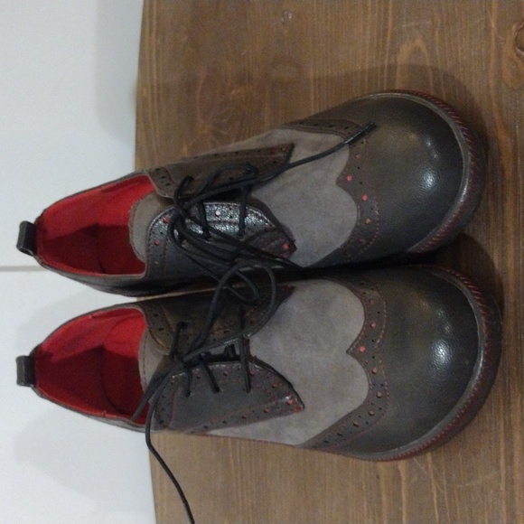 women's j-41 gray and black blue heel shoes size 7 med - Picture 2 of 4